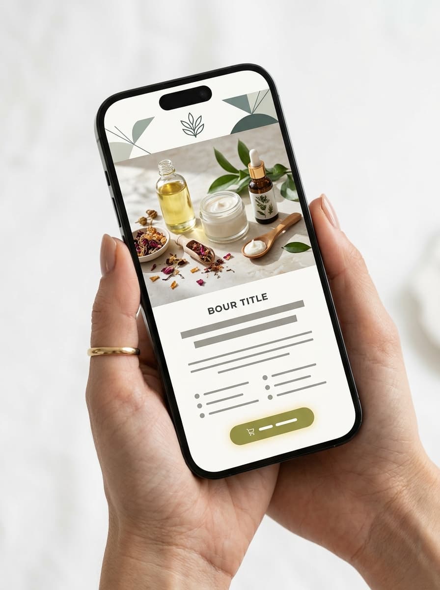 Mobile-optimized DTC email campaign displayed on an iPhone